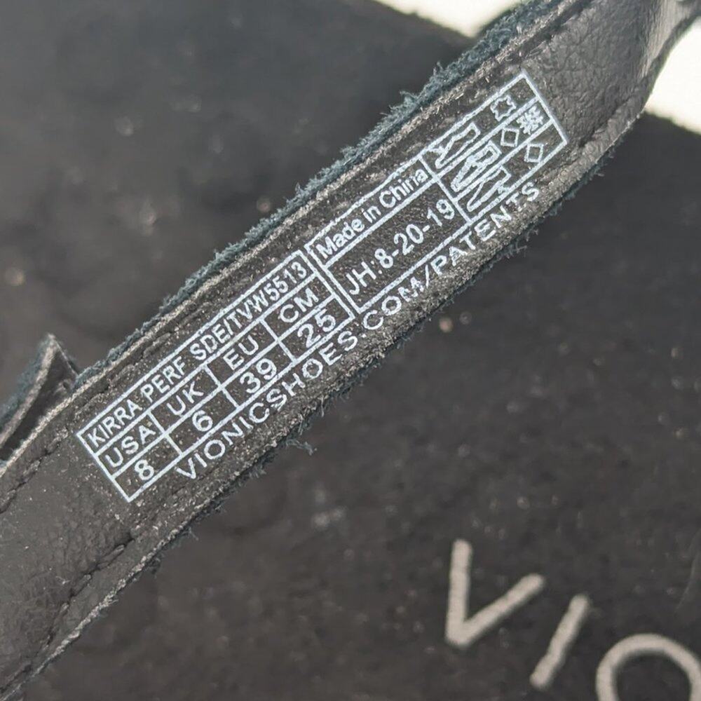 Vionic Black Kirra Toe Post Thong Sandal Adjustable Buckle Arch Support Size 8 - Picture 2 of 6
